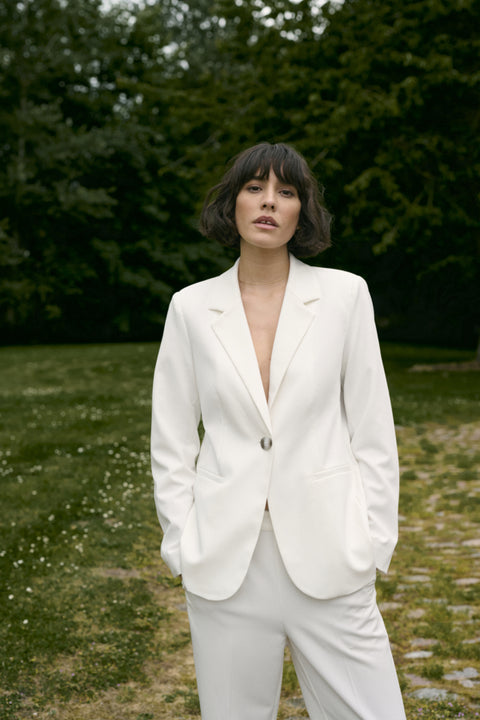 Kaffe Kasakura Blazer - Chalk White
