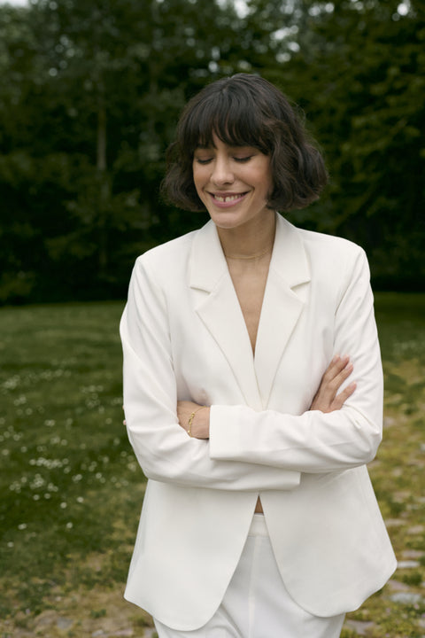 Kaffe Kasakura Blazer - Chalk White