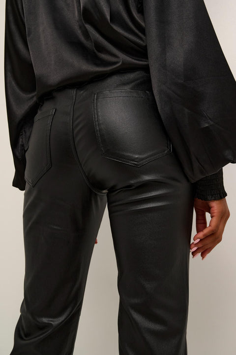 Kaffe  Flared Leather Pants