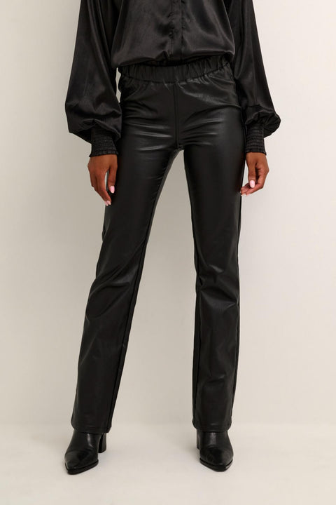 Kaffe  Flared Leather Pants