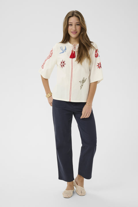 Cream Rosetta Blouse