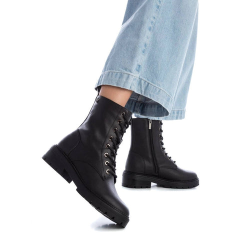 XTI Black Laced Biker Boot