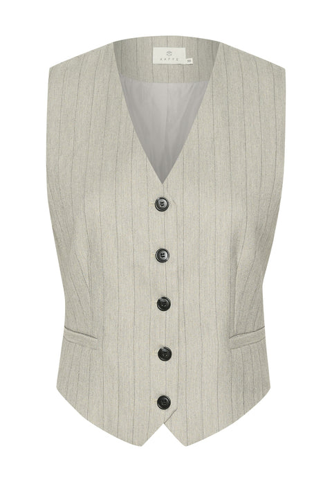 Kaffe Kayaska Waistcoat - Grey Pinstripe