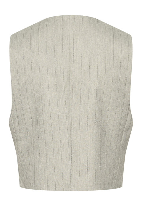 Kaffe Kayaska Waistcoat - Grey Pinstripe