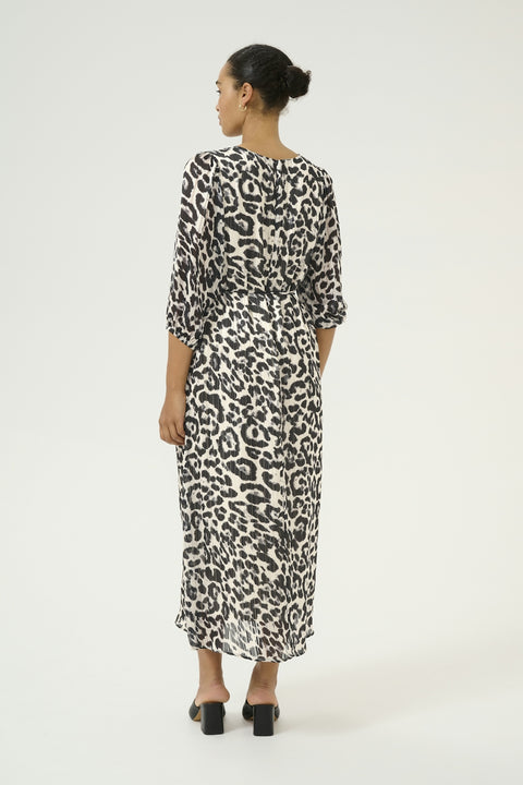 Kaffe Kasepia Dress 'black/white leopard print