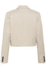Kaffe Serena Crop Blazer Beige/Black Stripe