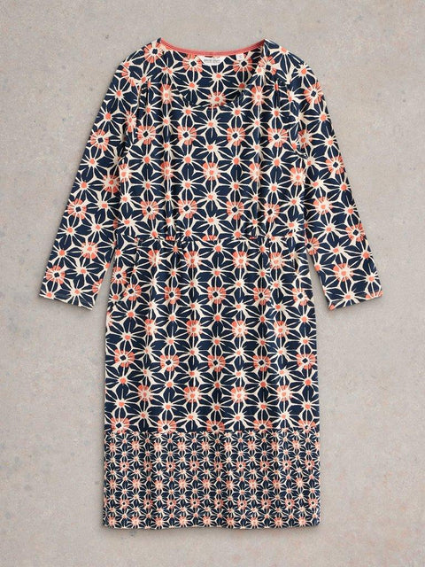 White Stuff  Navy Print  Dress