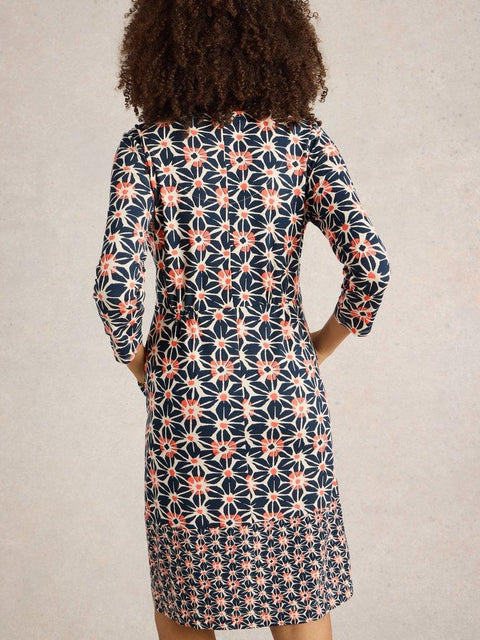 White Stuff  Navy Print  Dress