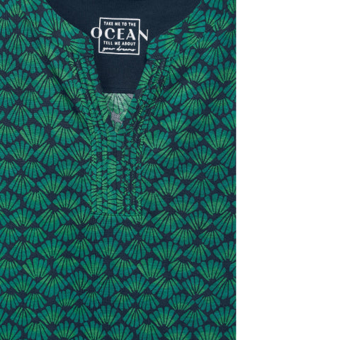 Cecil Print Top -Green