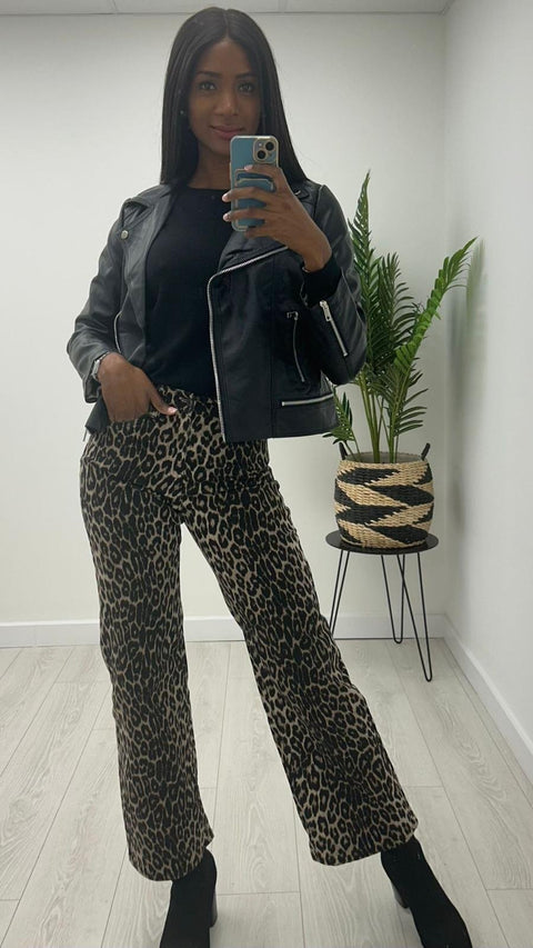 Kyla Faux Leather Jacket - Black