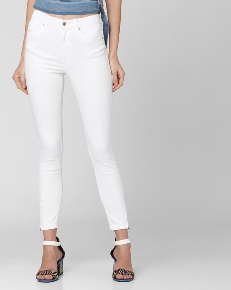 Cro Magic Fit Jeans White with Zips
