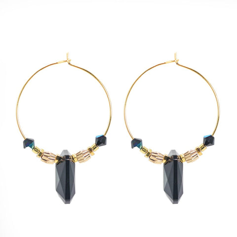 K Kajoux Amara Luxe Hoops - Black