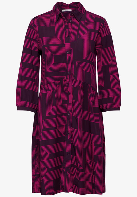 Cecil Printed Dress - Berry