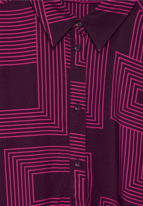 Cecil Printed Dress - Berry