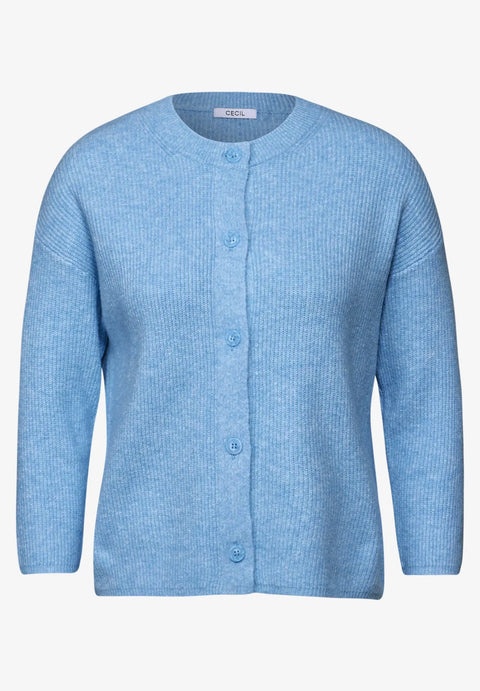 Cecil Short Cosy Cardigan - Light Blue