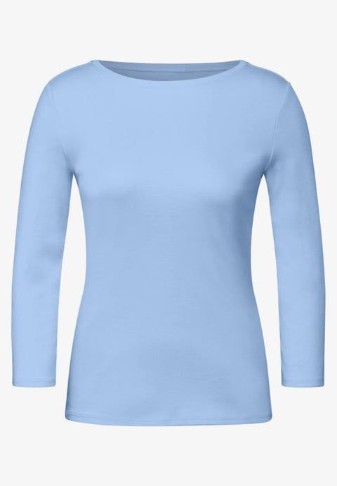Cecil Basic Cotton Top - Light Blue