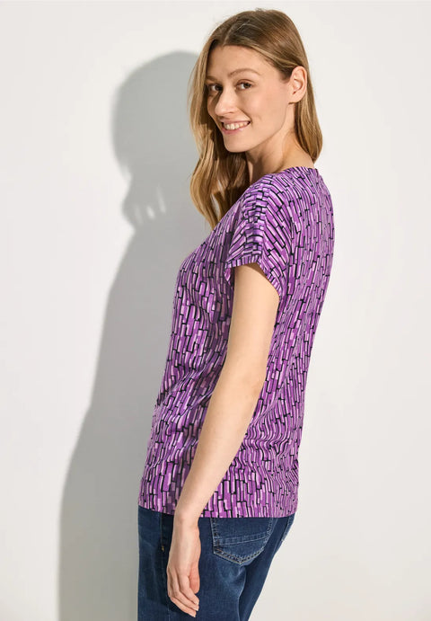 Cecil Printed T-Shirt Violet