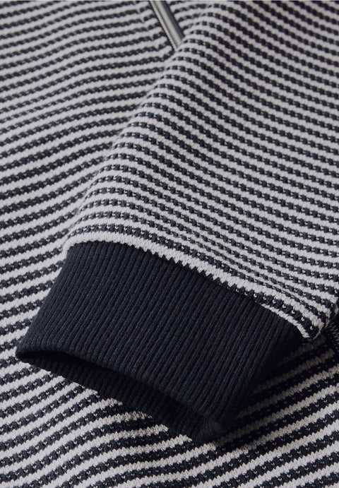 Cecil Navy Striped Sweat Jacket