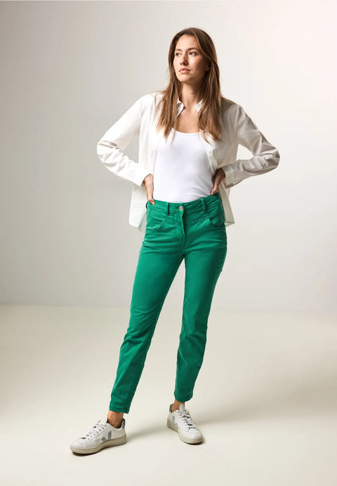 Cecil Slim Fit Jeans - Malachite Green