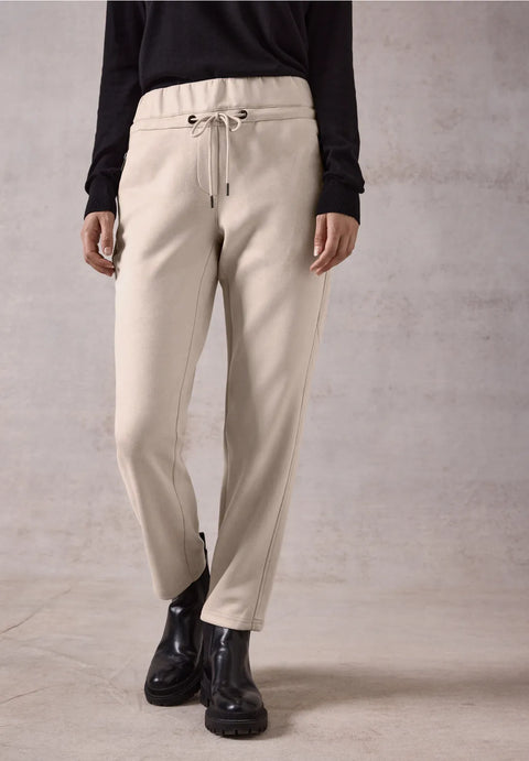 Cecil Suede Look Trousers -beige