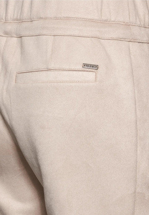 Cecil Suede Look Trousers -beige