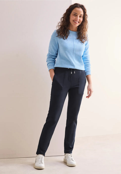 Cecil Casual Fit Trousers - Navy