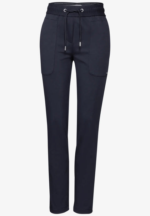 Cecil Casual Fit Trousers - Navy