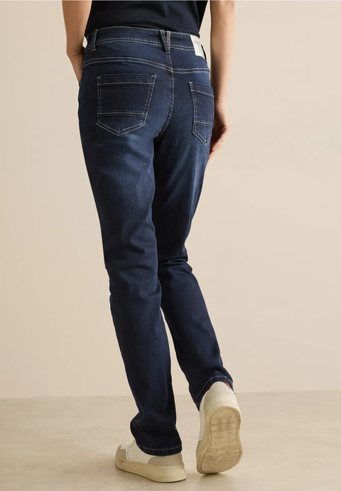 Cecil Style Scarlett Straight Jeans  - Dark Blue