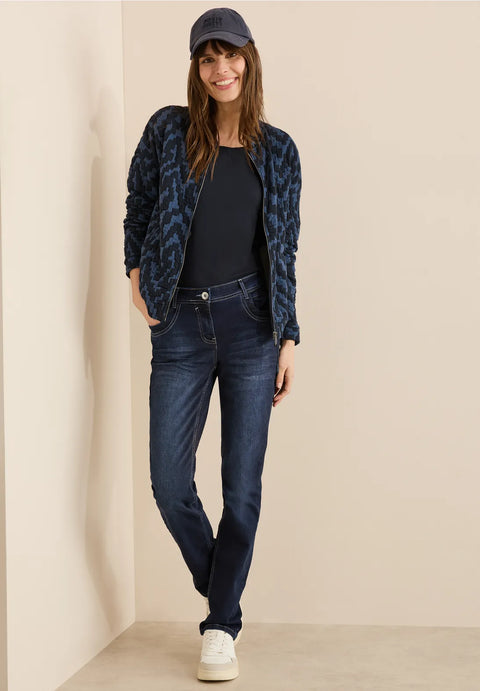 Cecil Style Scarlett Straight Jeans  - Dark Blue