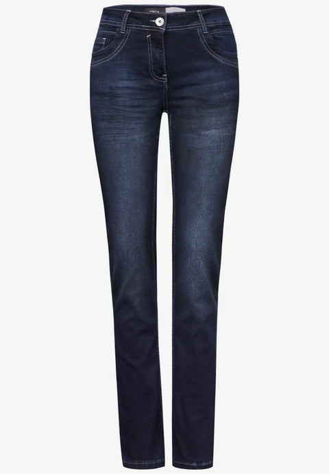 Cecil Style Scarlett Straight Jeans  - Dark Blue