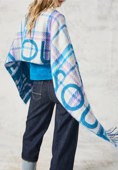 Cecil Jacquard Scarf - Blue