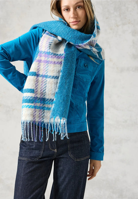 Cecil Jacquard Scarf - Blue