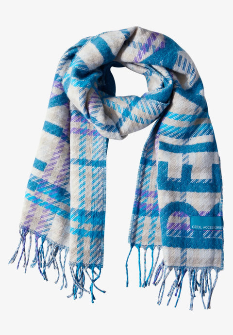 Cecil Jacquard Scarf - Blue