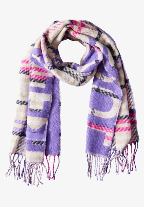 Cecil Doubleface Jaquard Scarf - Wild lilac