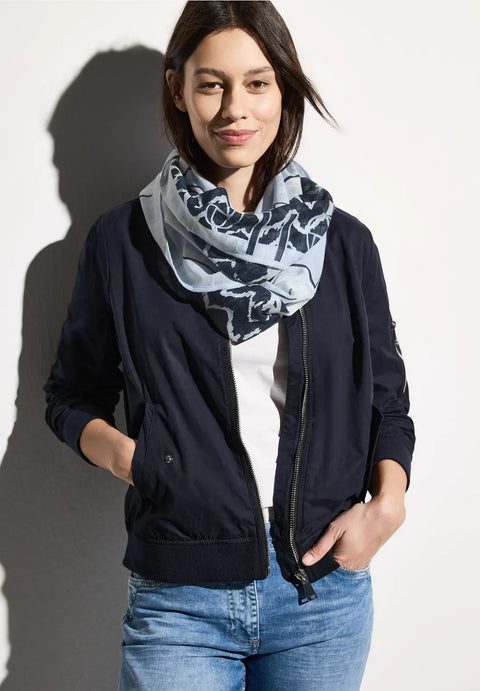 Cecil  Patterned loop scarf - blue