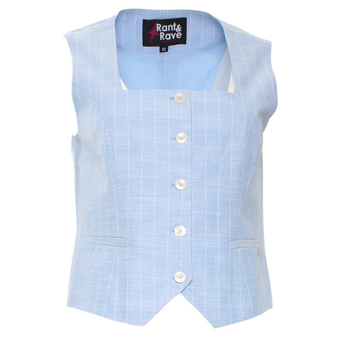 Rant & Rave Edlyn Waistcoat- Blue