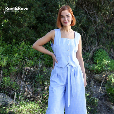 Rant & Rave Edlyn Waistcoat- Blue