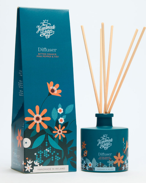 The Handmade Soap Co: Reed Diffuser - Bitter Orange, Pink Pepper & Hay Diffuser