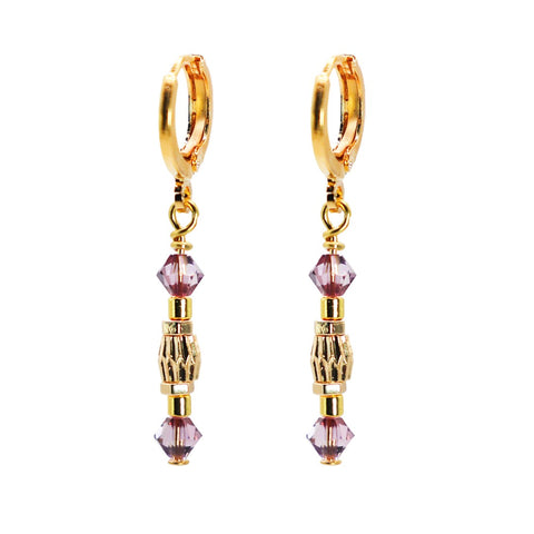 Amara Petite Earrings- Amethyst Short