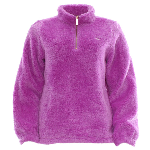 Relax and Renew Lara Fleece Borg Zip Purple