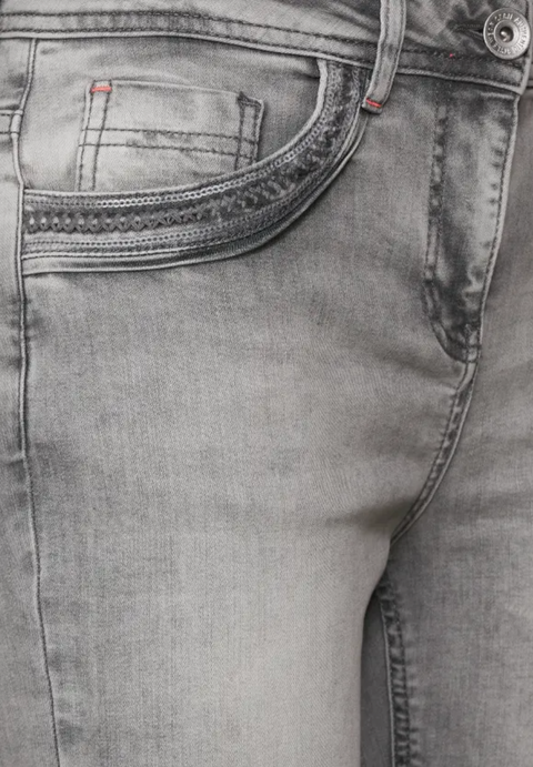 Cecil 3/4 Slim Fit Jeans - Grey