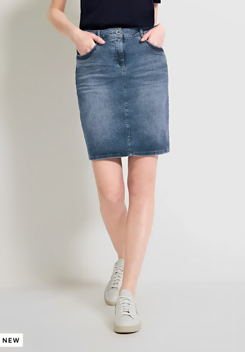 Cecil Sequin Denim Skirt