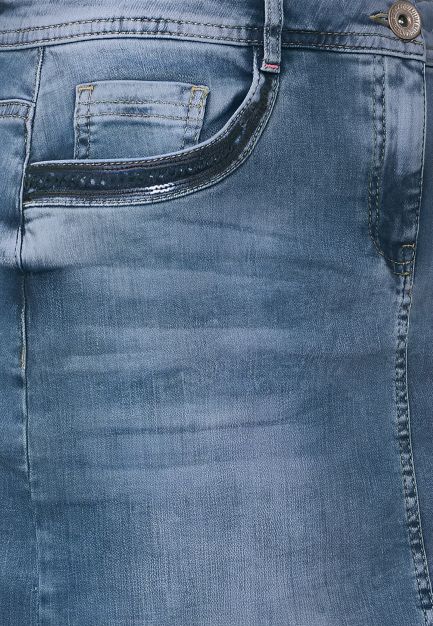 Cecil Sequin Denim Skirt