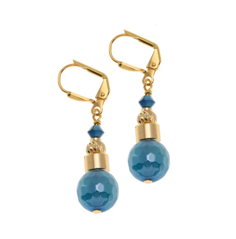 K Kajoux Athena Blue Earrings - Short