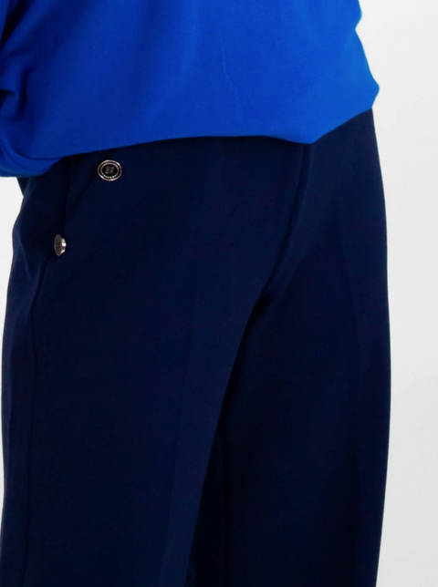 Kate & Pippa Sardinia Button Trousers - Navy