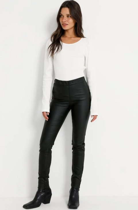 Kaffe Kaada Coated Jeggings - Full Length