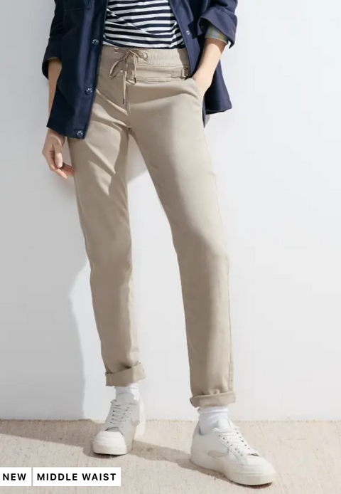 Cecil Casual Fit Trousers - Beige