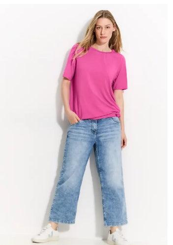 Cecil gathered collar T-shirt - Bloomy Pink