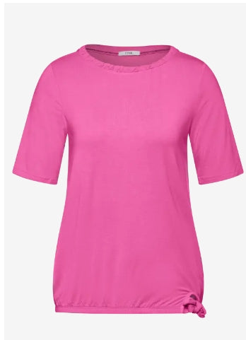 Cecil gathered collar T-shirt - Bloomy Pink