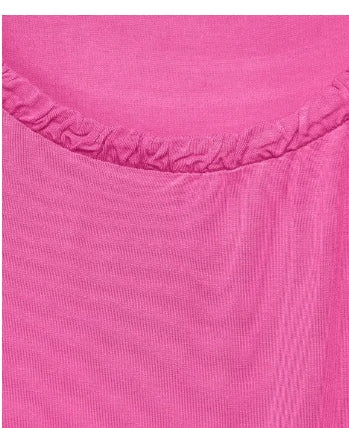 Cecil gathered collar T-shirt - Bloomy Pink